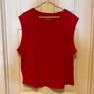 Talbots Bold Red Muscle Tee. 100% Cotton